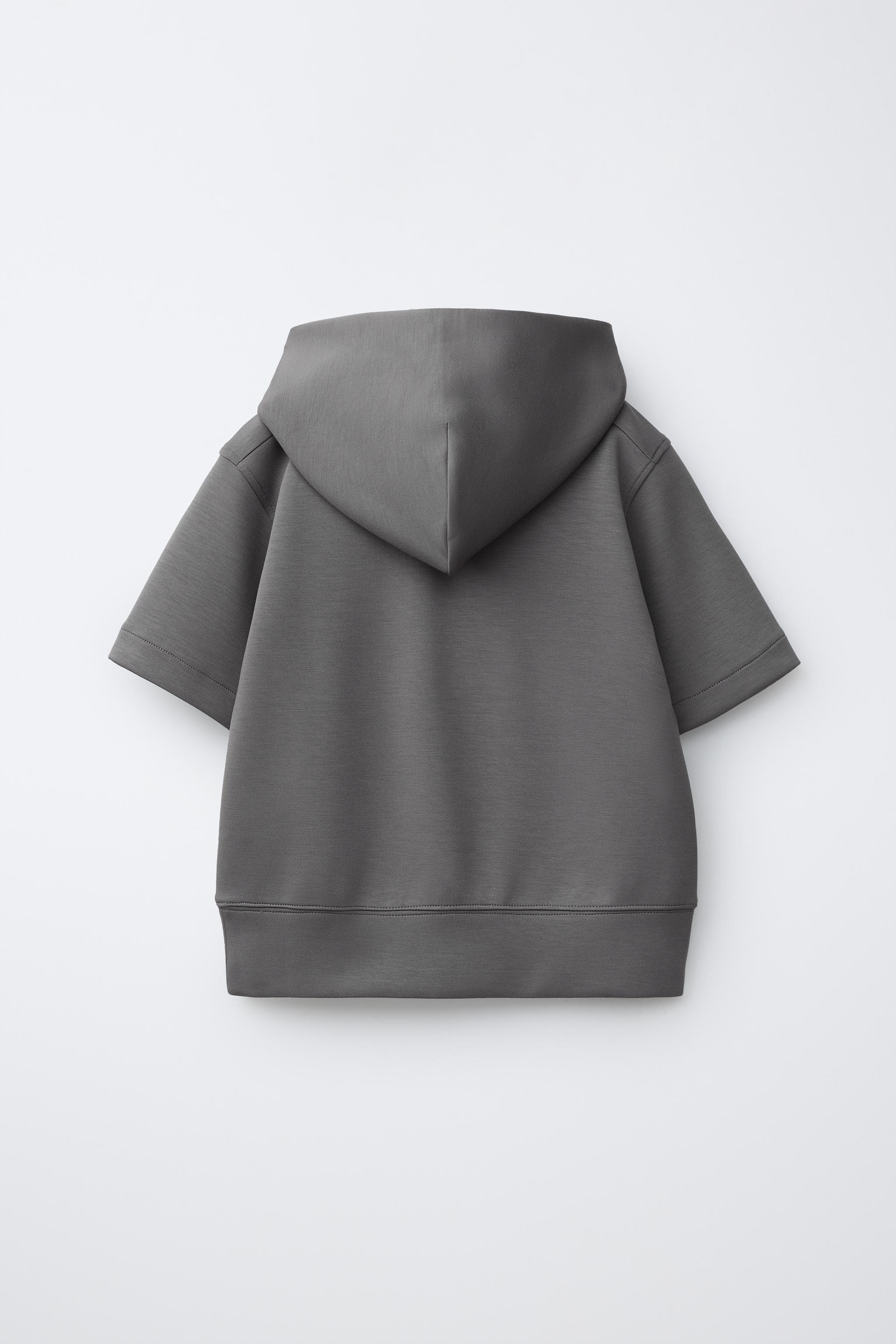 SPORTY SHORT SLEEVE MODAL HOODIE